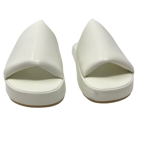 STAND STUDIO Tuva Slippers Sz 5 Women's White Faux Leather Slip On - Picture 3 of 12